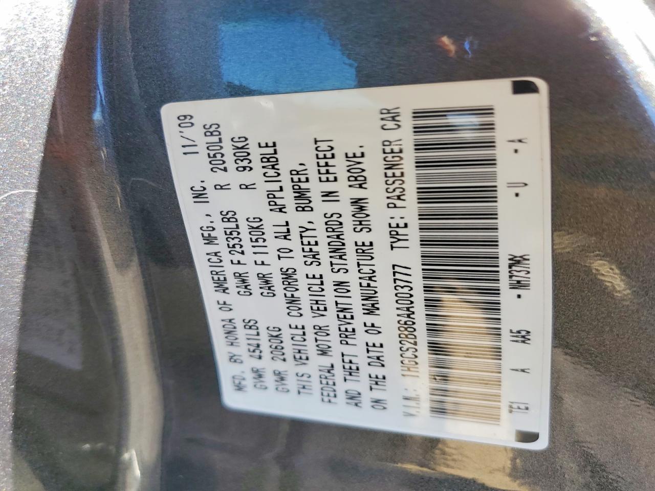 2010 HONDA ACCORD EXL photo 34