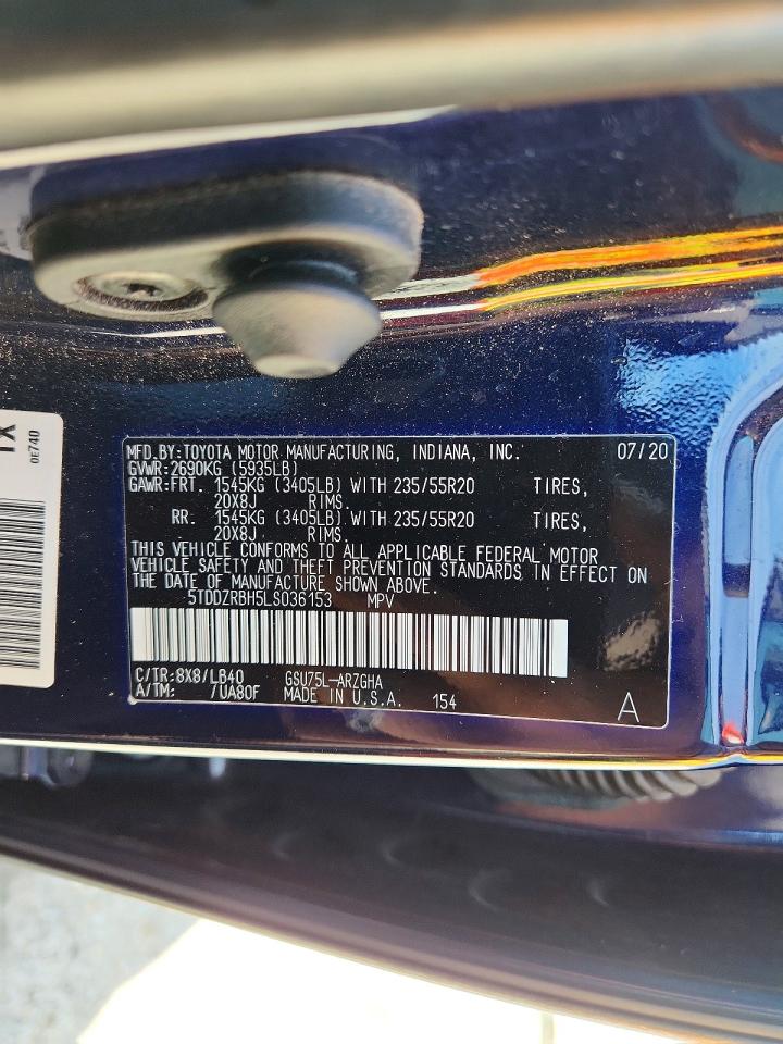 2020 TOYOTA HIGHLANDER LIMITED photo 13