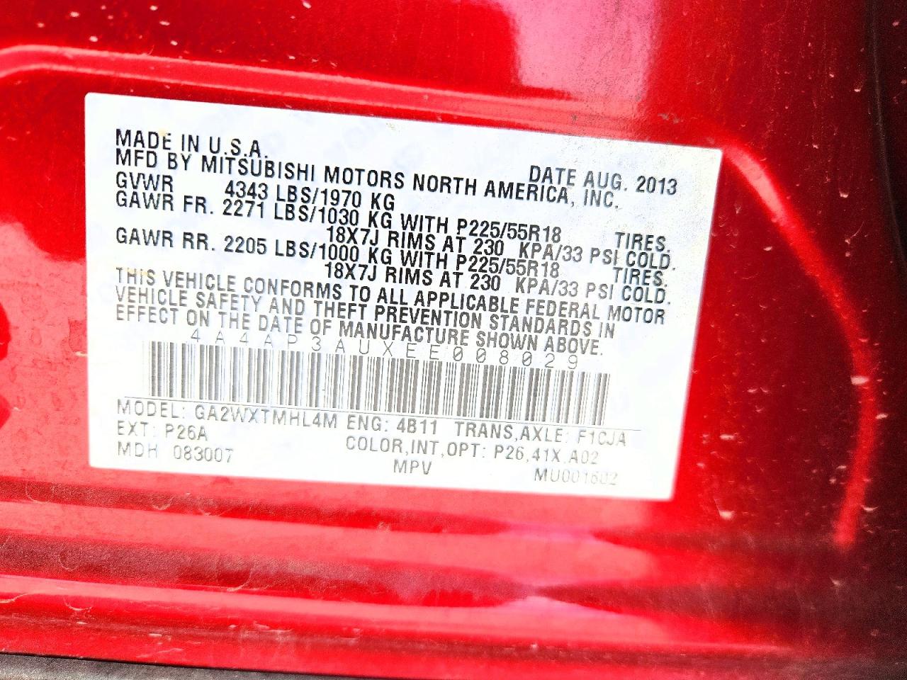 2014 MITSUBISHI OUTLANDER SPORT ES photo 40