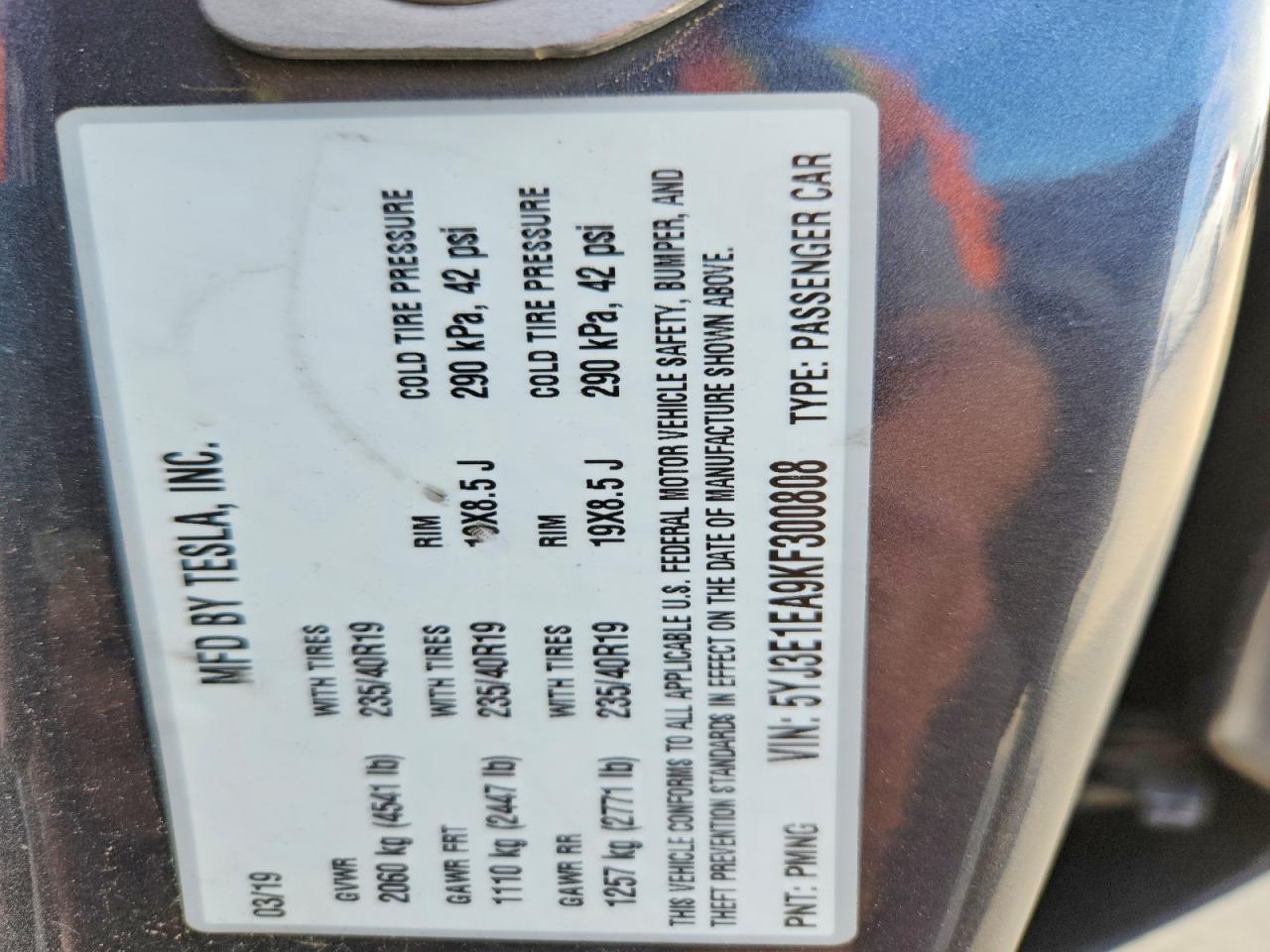 2019 TESLA MODEL 3 photo 37