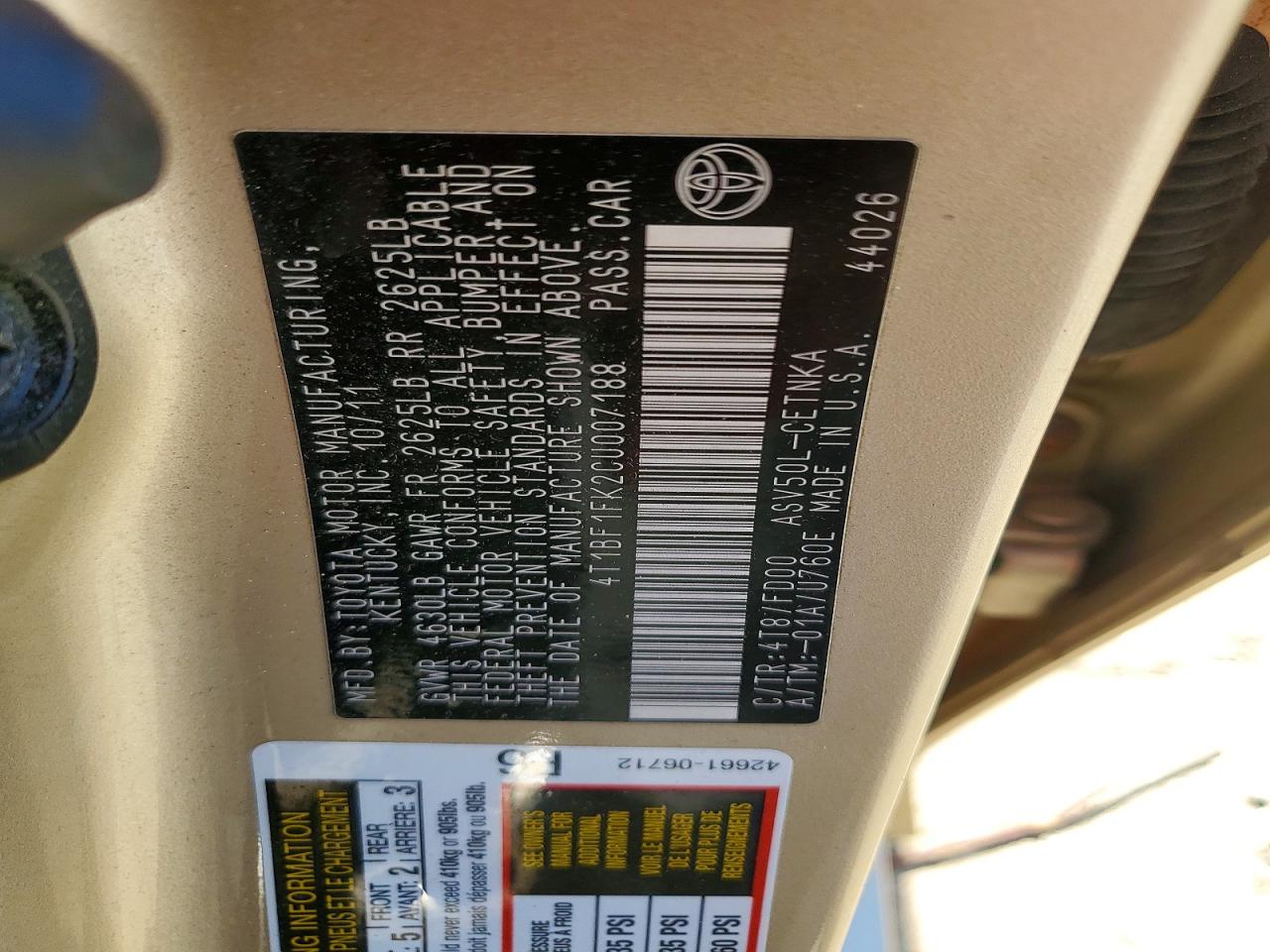 2012 TOYOTA CAMRY LE photo 23