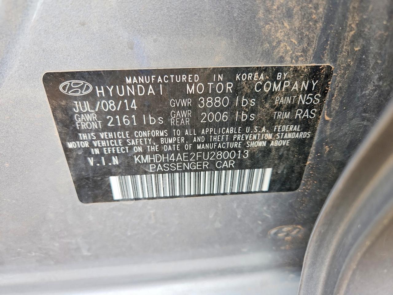 2015 HYUNDAI ELANTRA SE photo 37