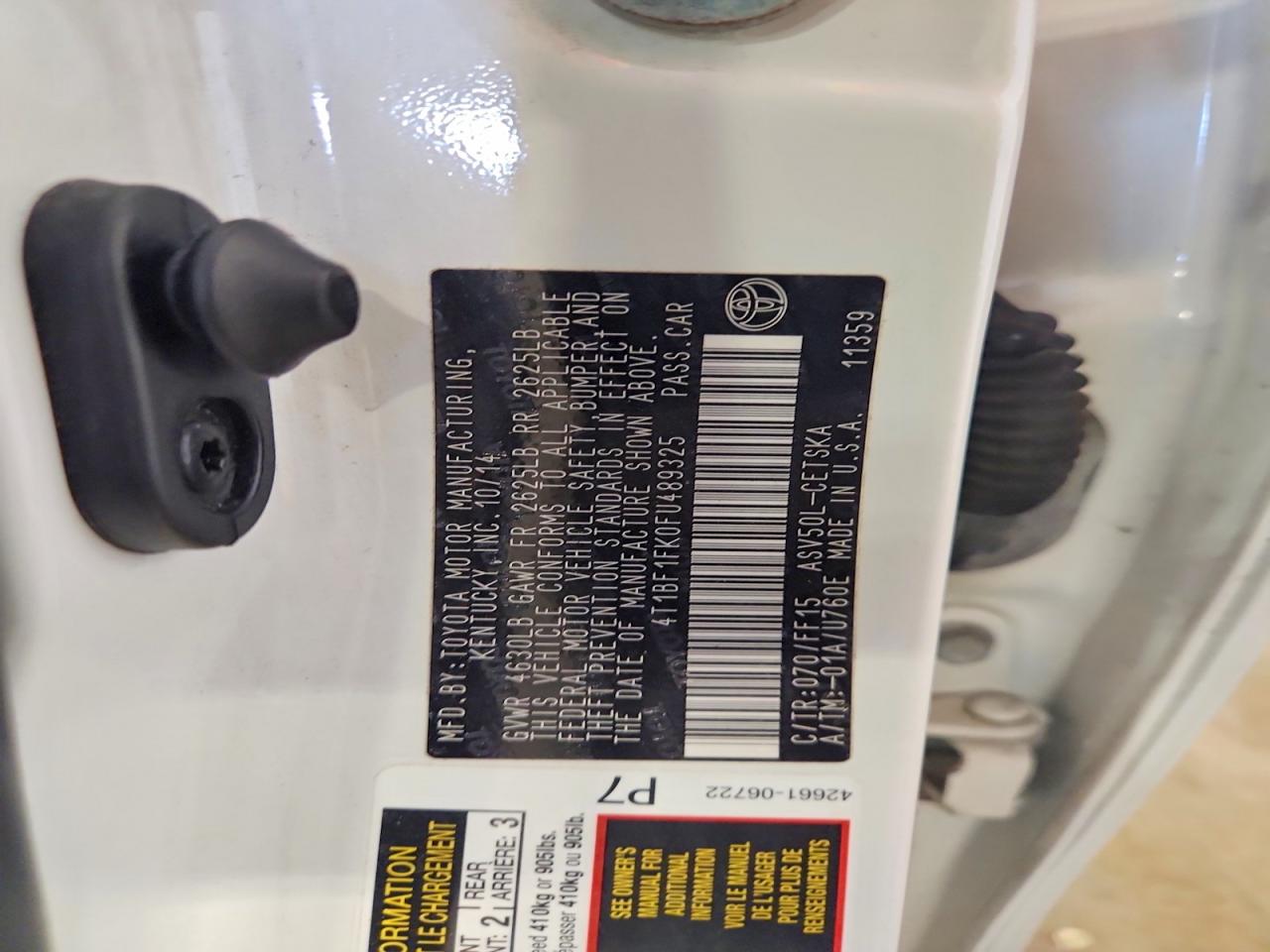 2015 TOYOTA CAMRY SE photo 12