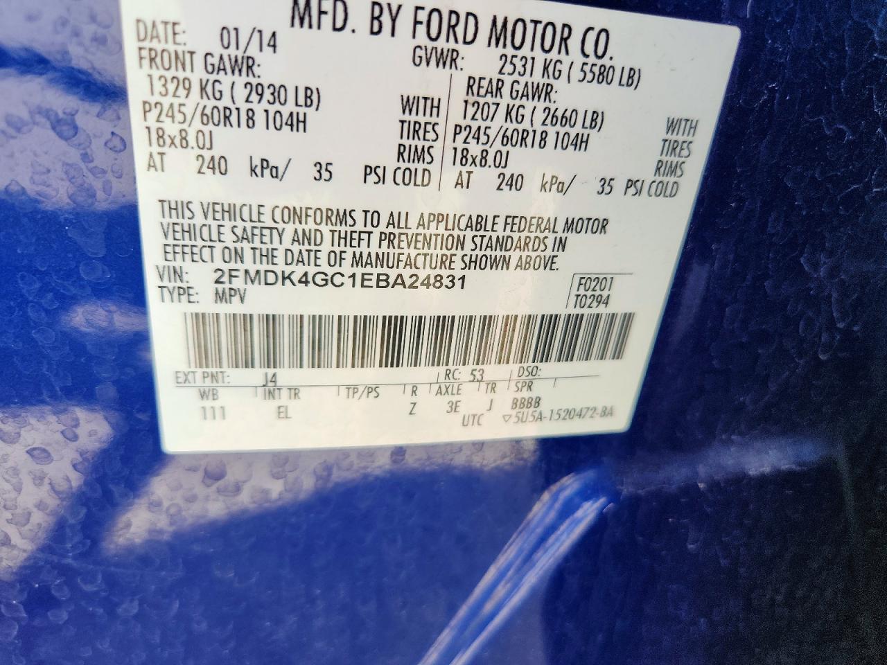 2014 FORD EDGE SE photo 25