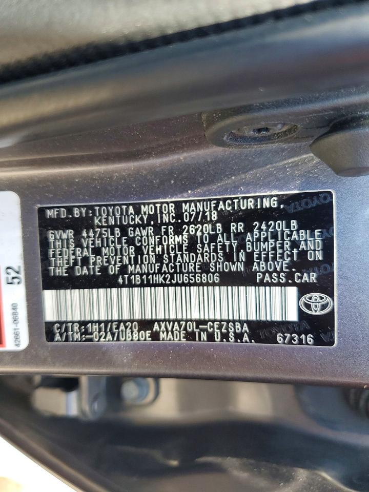 2018 TOYOTA CAMRY SE photo 34