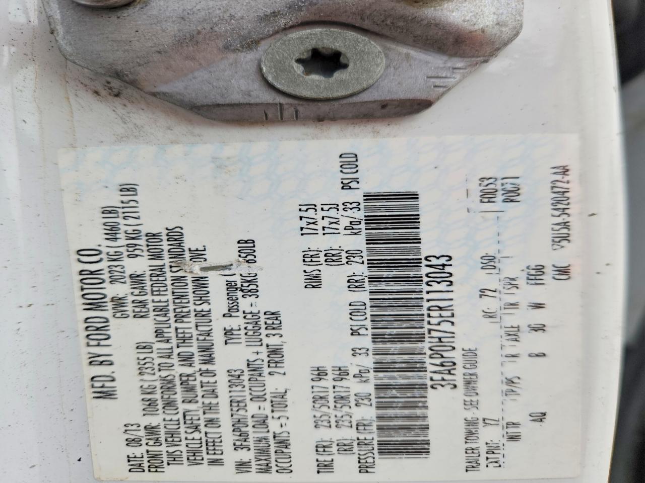 2014 FORD FUSION SE photo 13