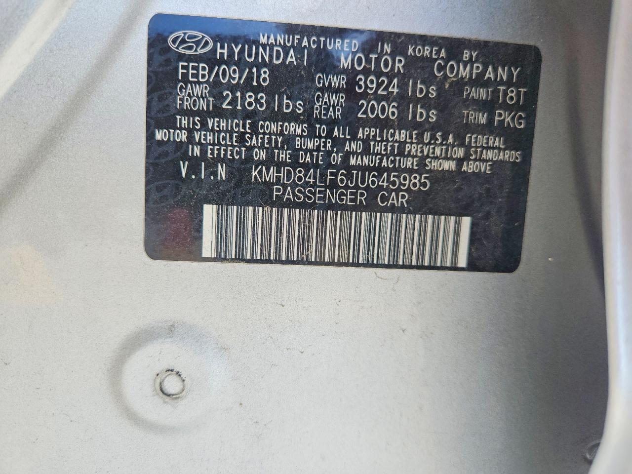 2018 HYUNDAI ELANTRA SEL photo 12