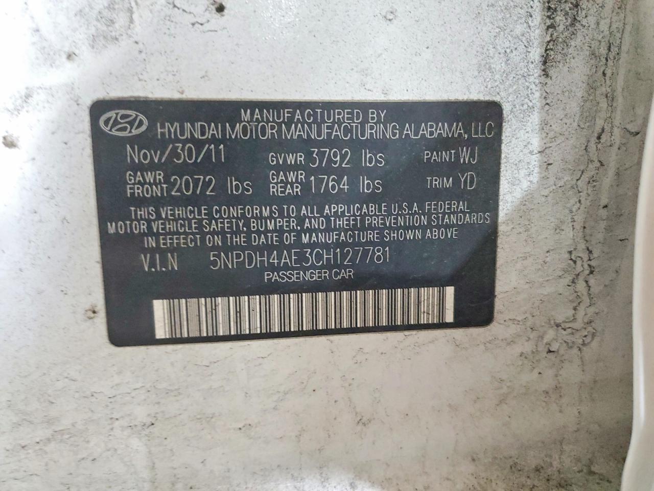 2012 HYUNDAI ELANTRA LIMITED photo 25