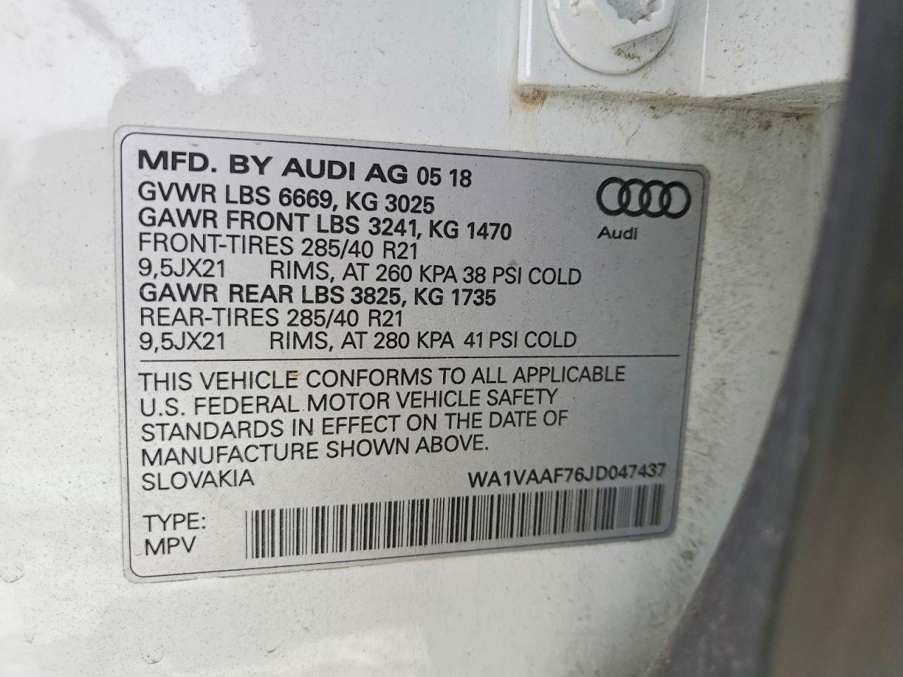 2018 AUDI Q7 PRESTIGE photo 13