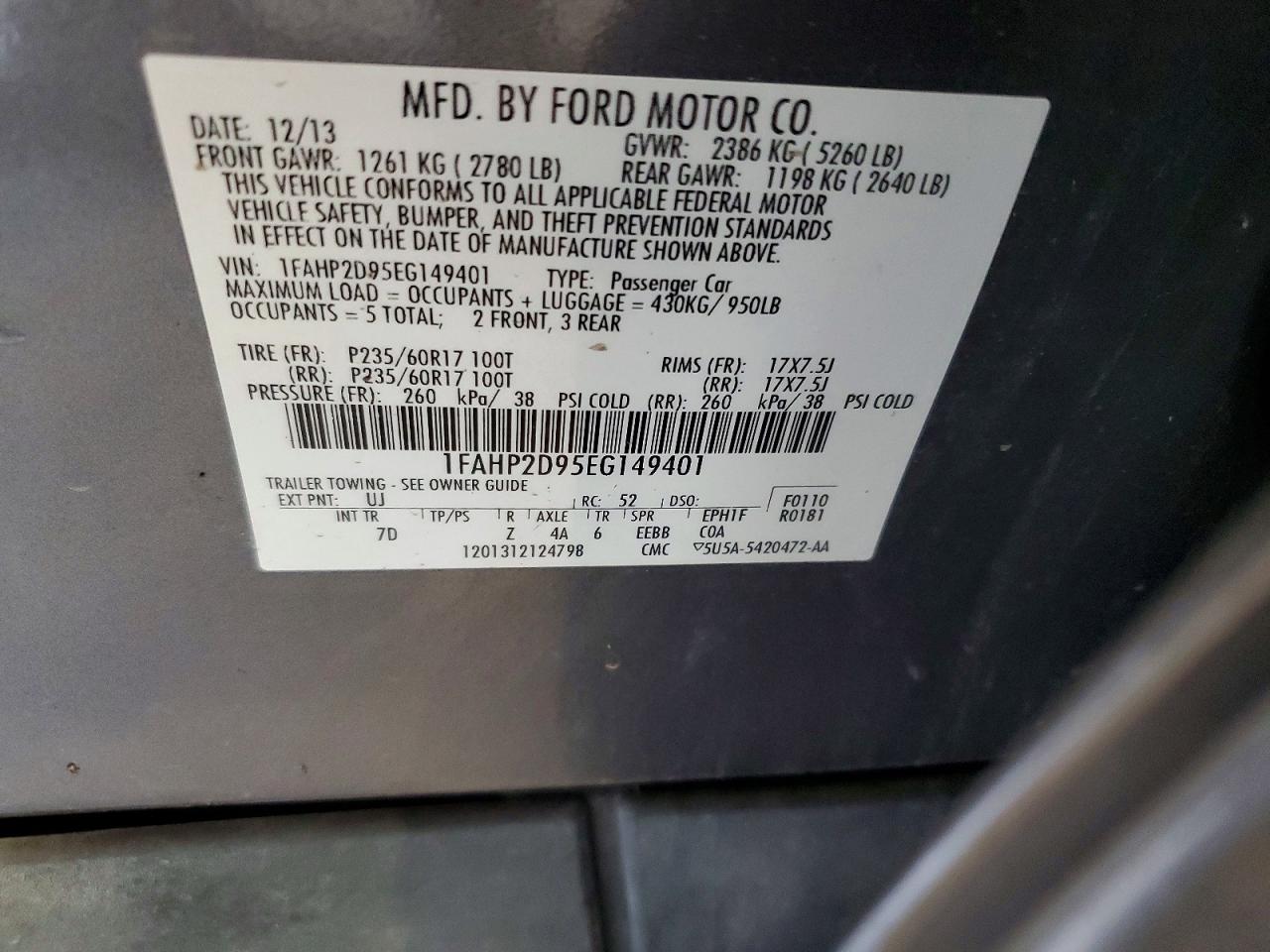 2014 FORD TAURUS SE photo 23