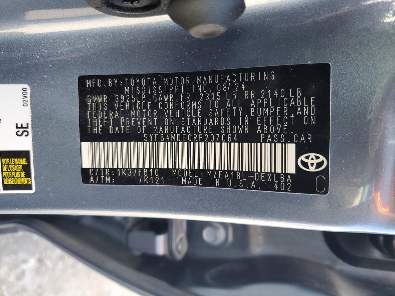 2024 TOYOTA COROLLA LE photo 37