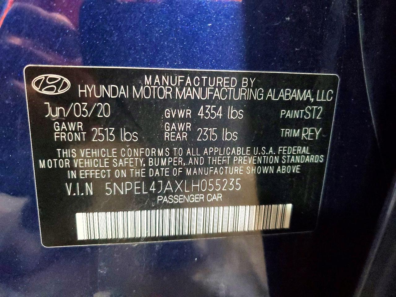 2020 HYUNDAI SONATA SEL photo 23