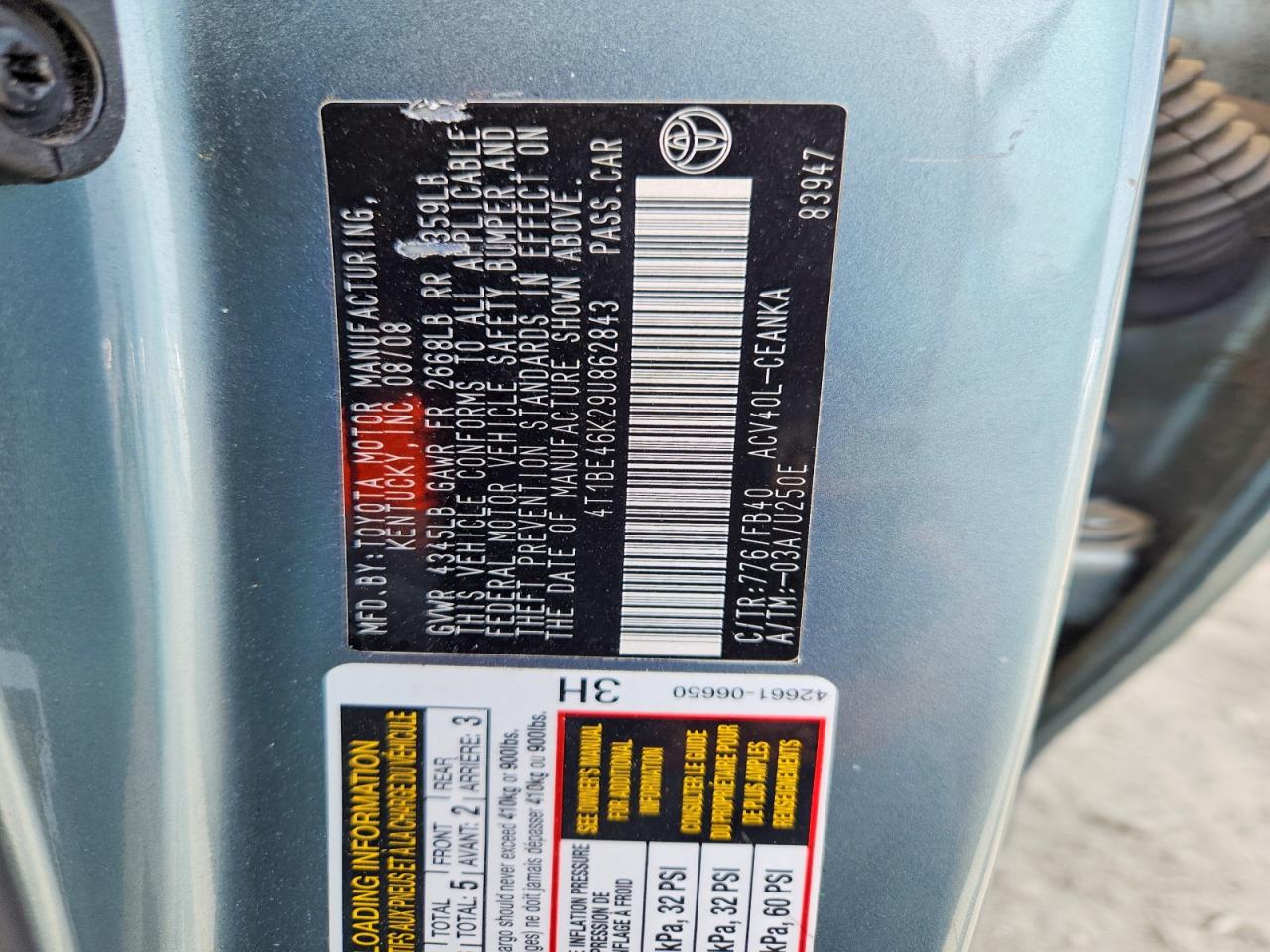 2009 TOYOTA CAMRY LE photo 12
