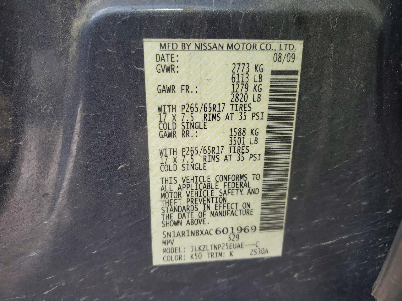 2010 NISSAN PATHFINDER S photo 13