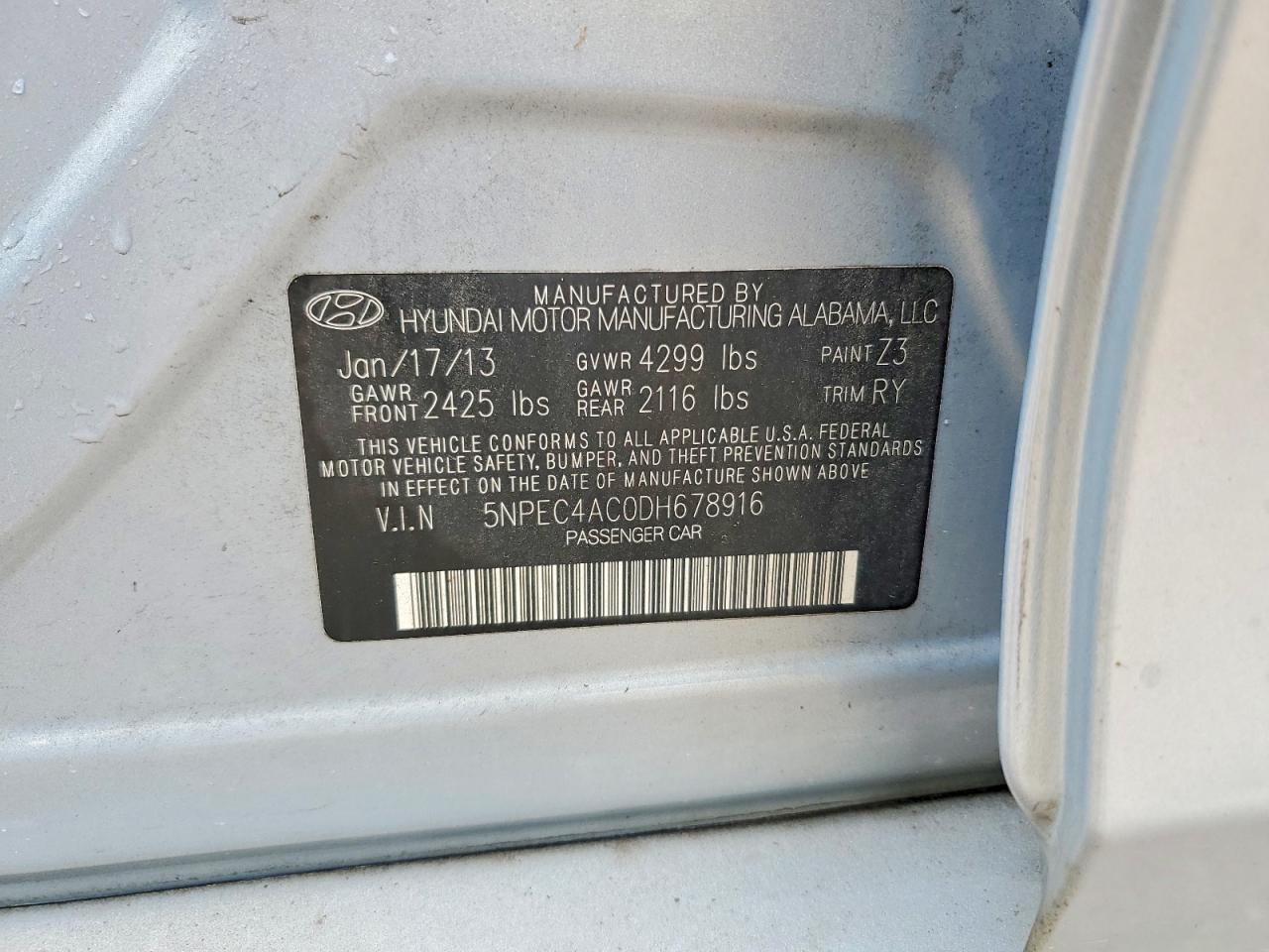 2013 HYUNDAI SONATA SE photo 34