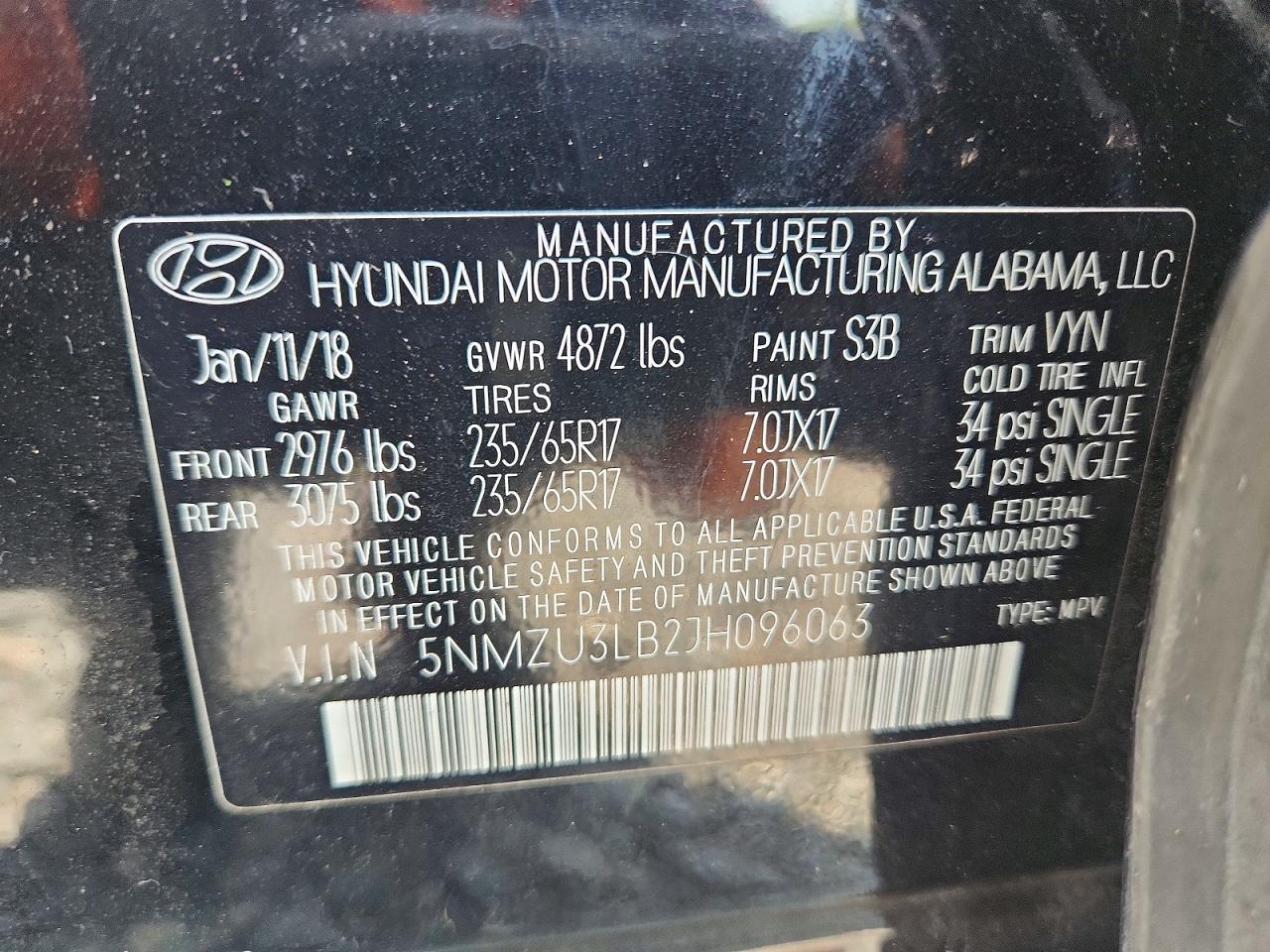 2018 HYUNDAI SANTA FE SPORT 2.4L photo 37
