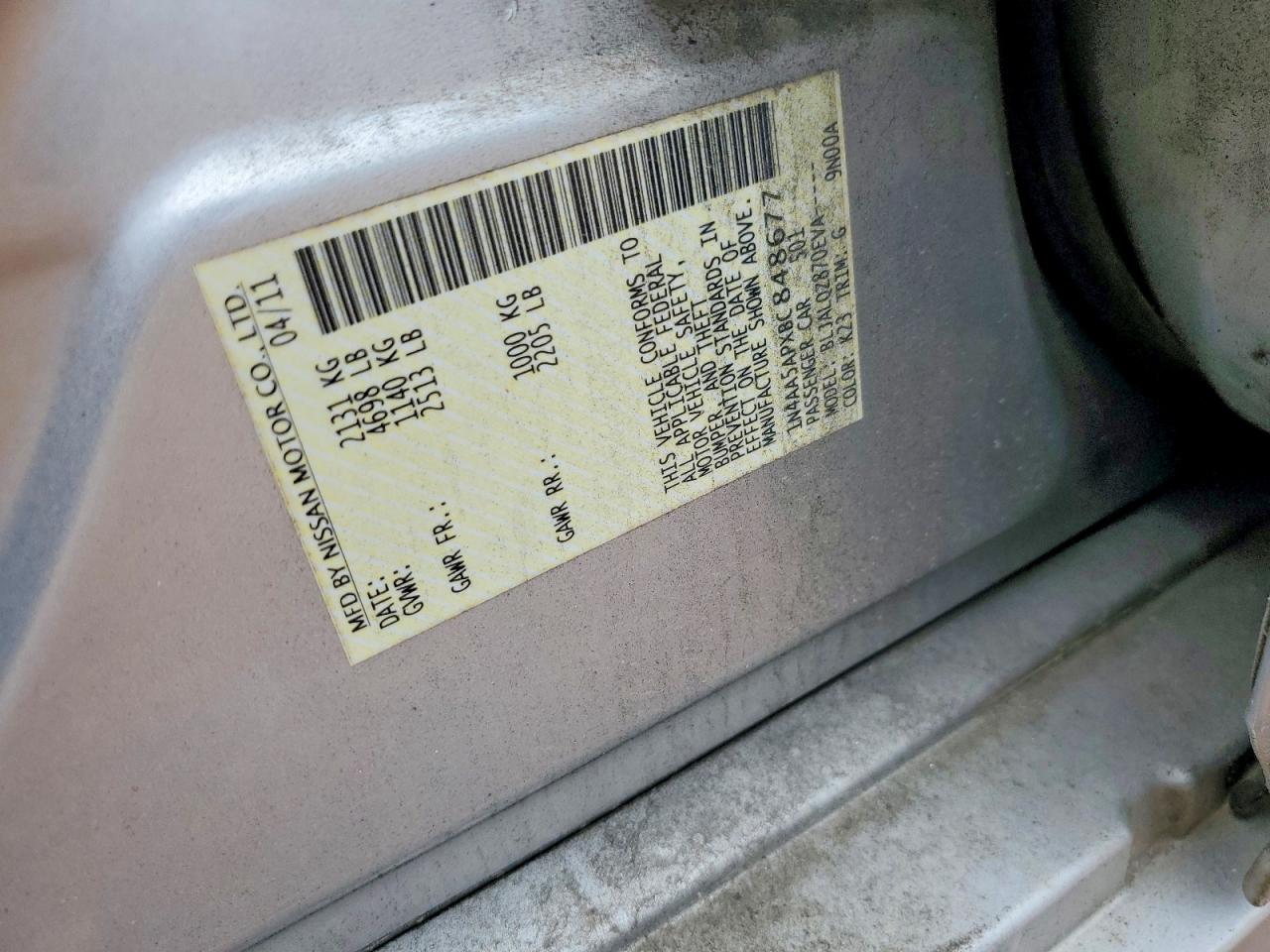 2011 NISSAN MAXIMA 3.5 S photo 21