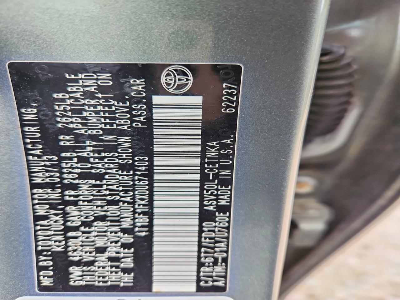 2013 TOYOTA CAMRY LE photo 34