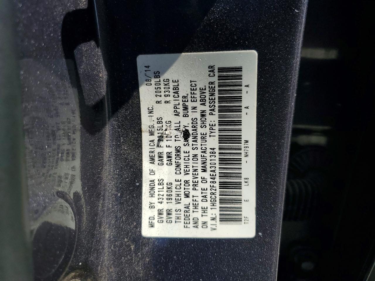 2014 HONDA ACCORD EXL photo 25
