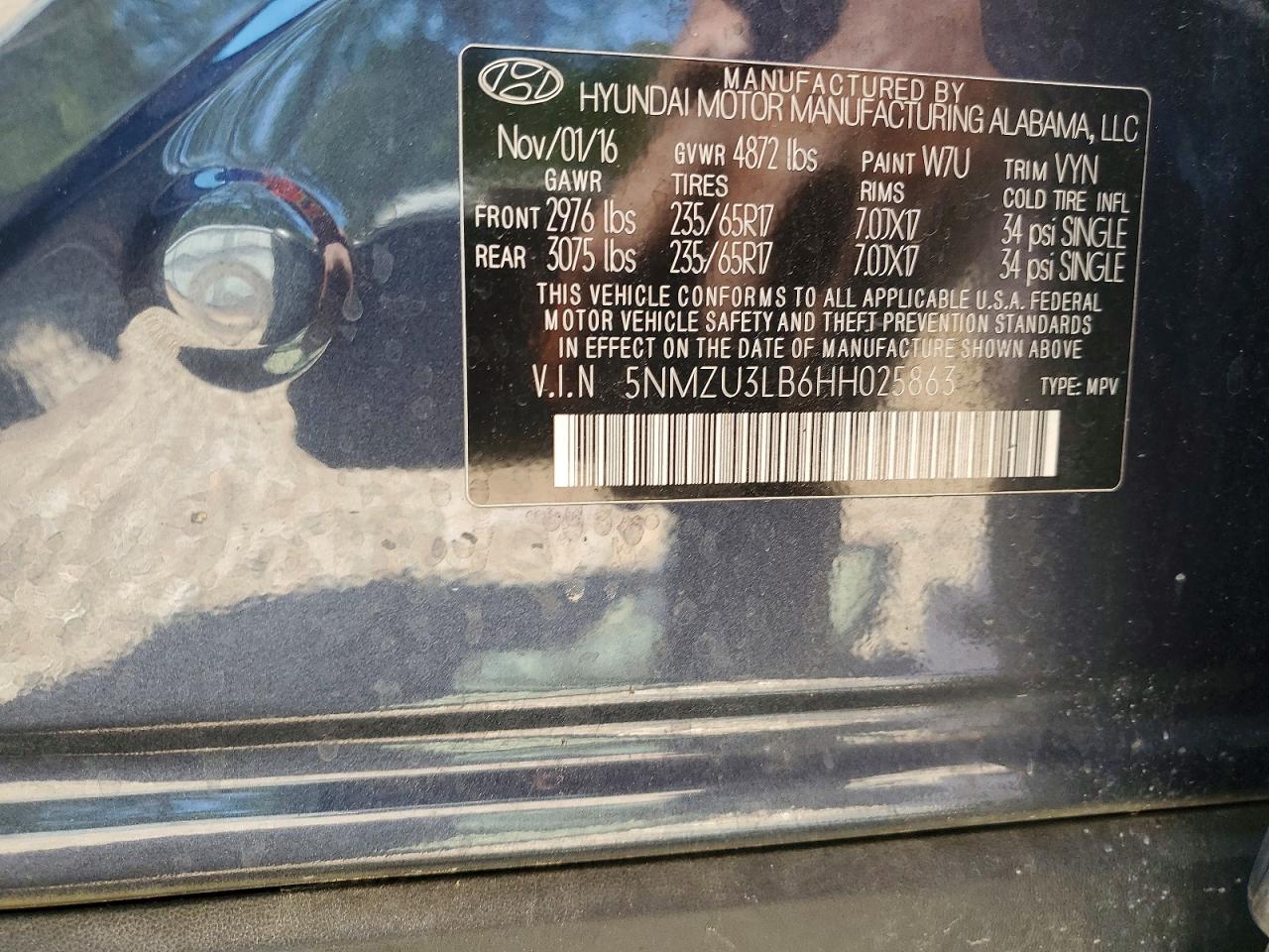 2017 HYUNDAI SANTA FE SPORT 2.4L photo 37