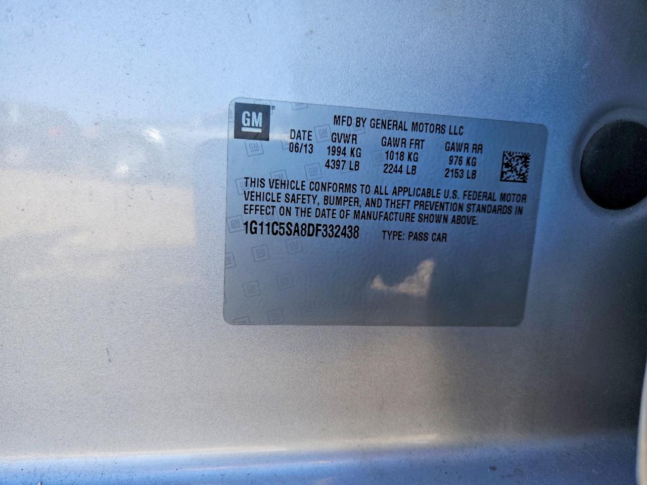 2013 CHEVROLET MALIBU 1LT photo 34