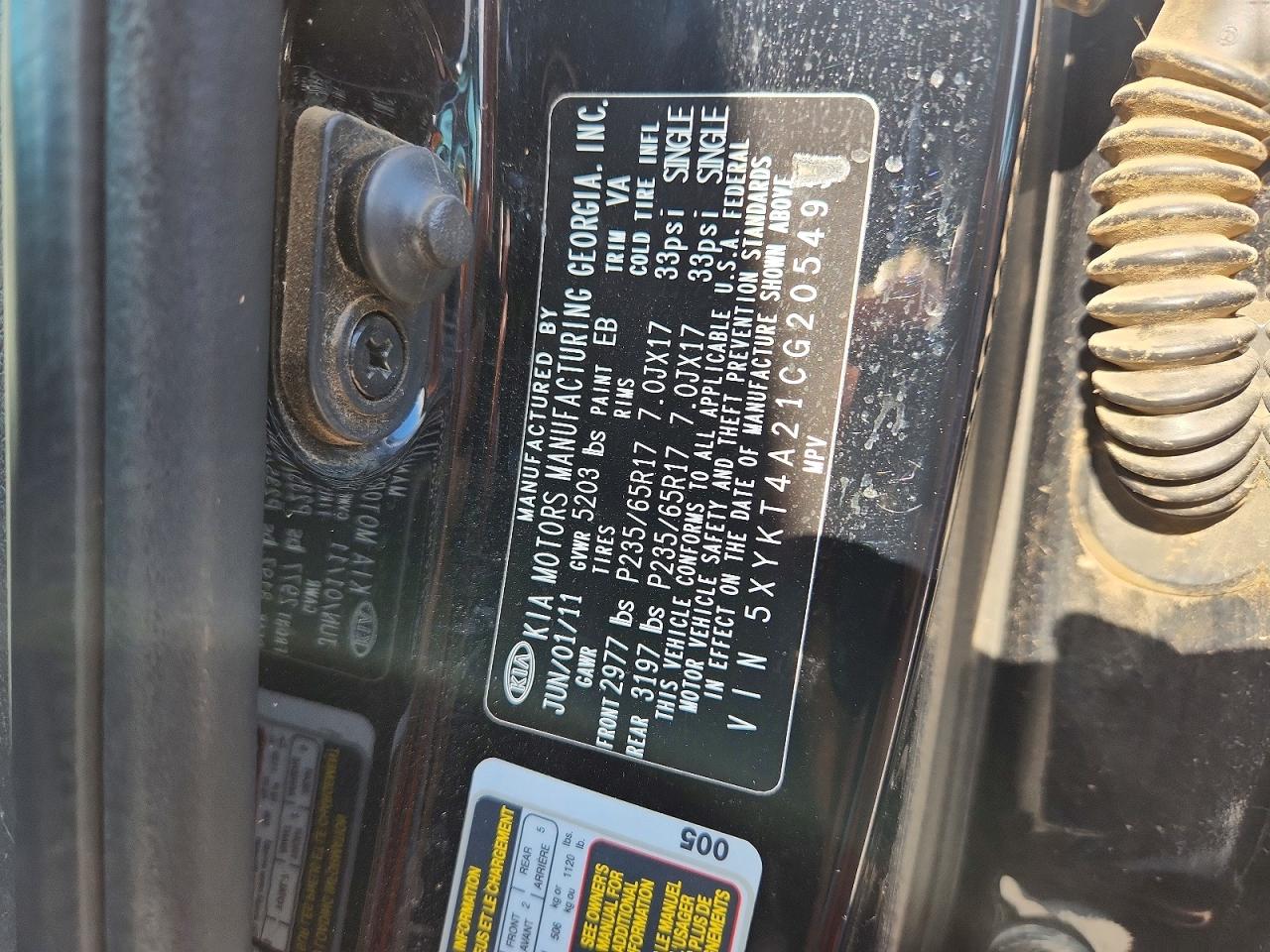 2012 KIA SORENTO LX photo 23