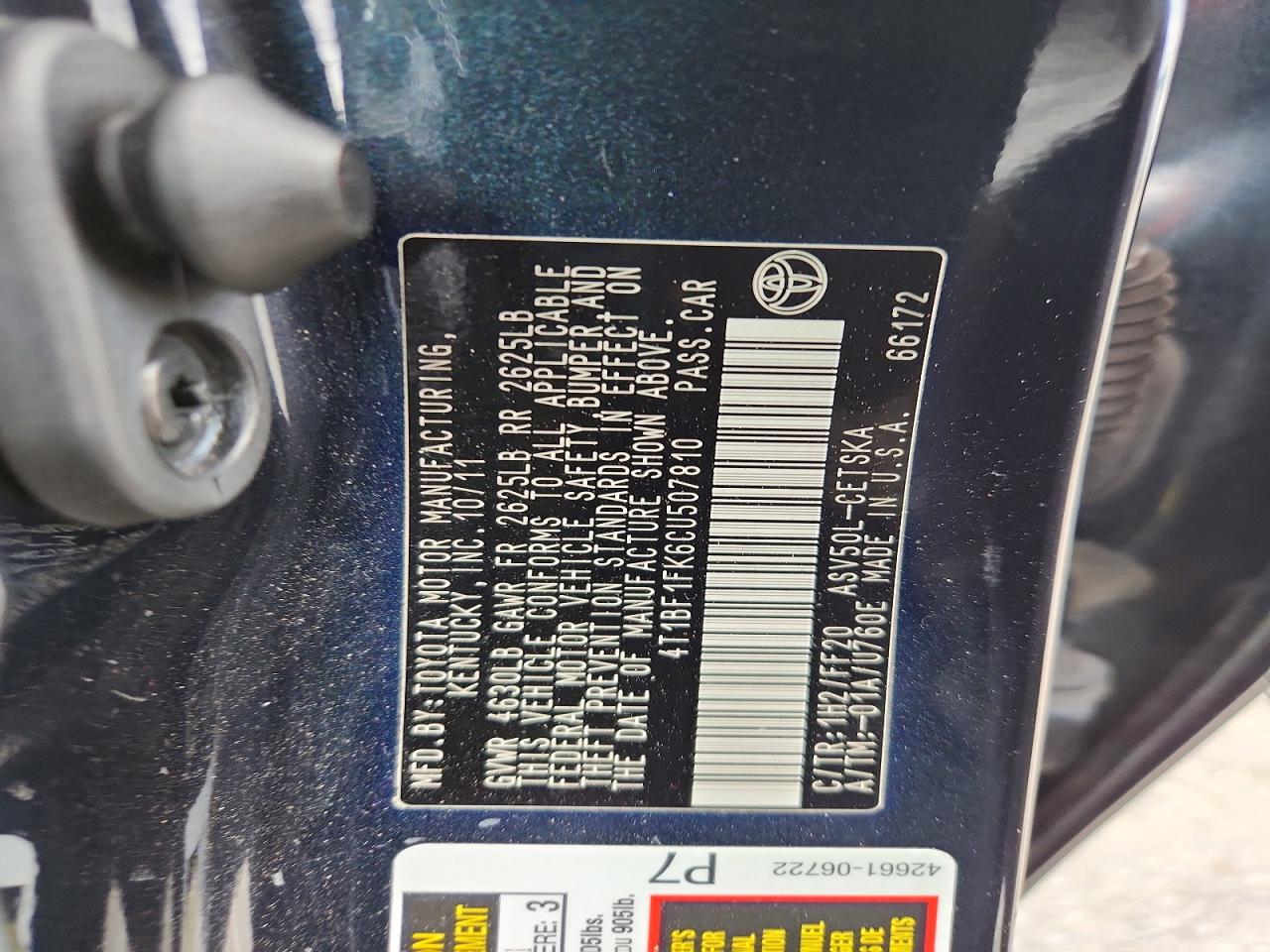 2012 TOYOTA CAMRY SE photo 25