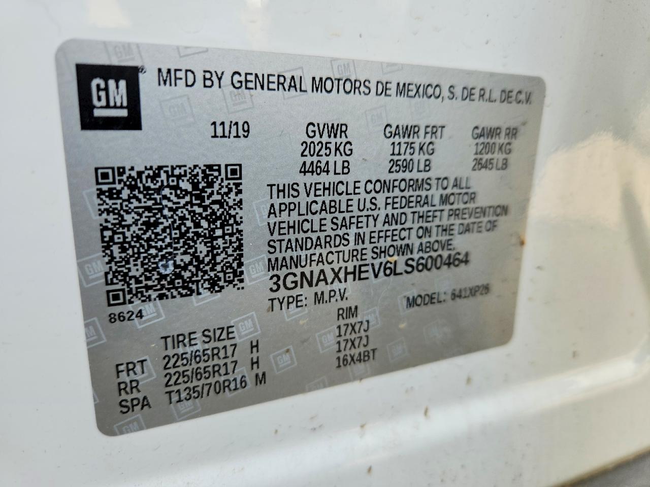 2020 CHEVROLET EQUINOX LS photo 12