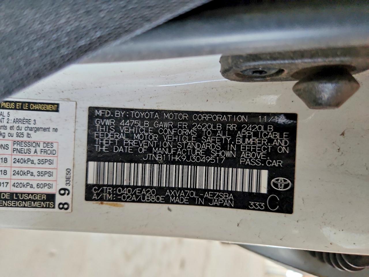 2018 TOYOTA CAMRY SE photo 12
