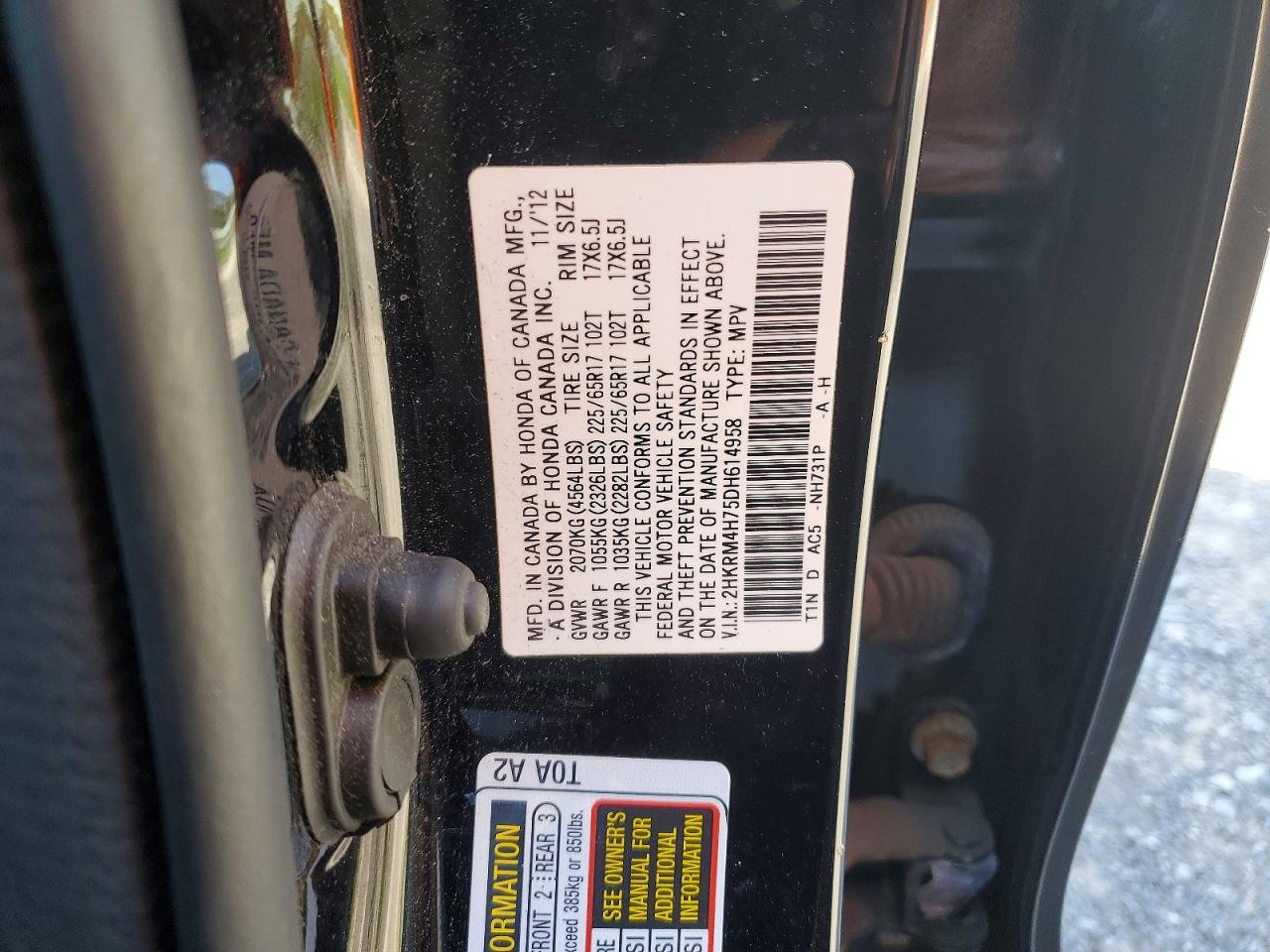 2013 HONDA CR-V EXL photo 37