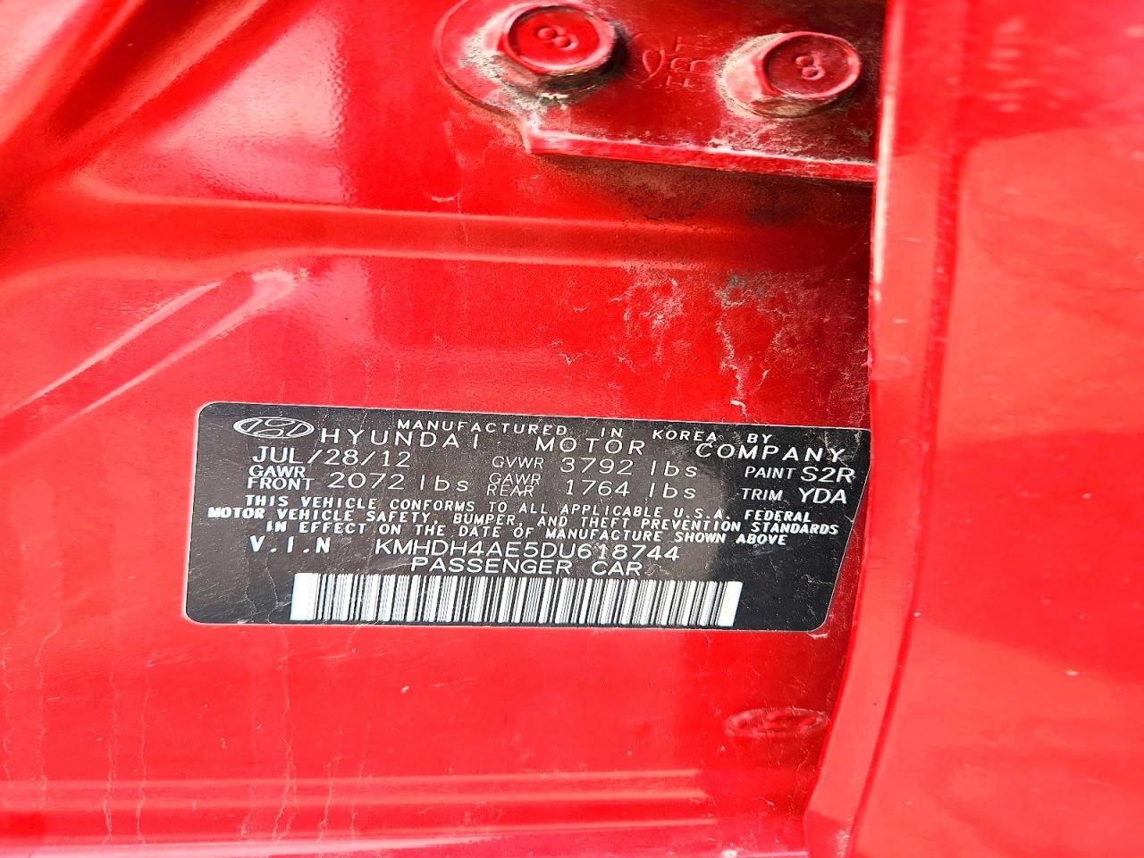 2013 HYUNDAI ELANTRA GLS photo 37