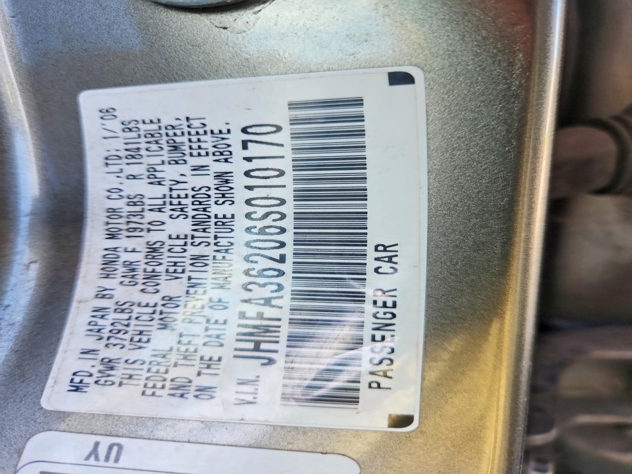2006 HONDA CIVIC HYBRID photo 34