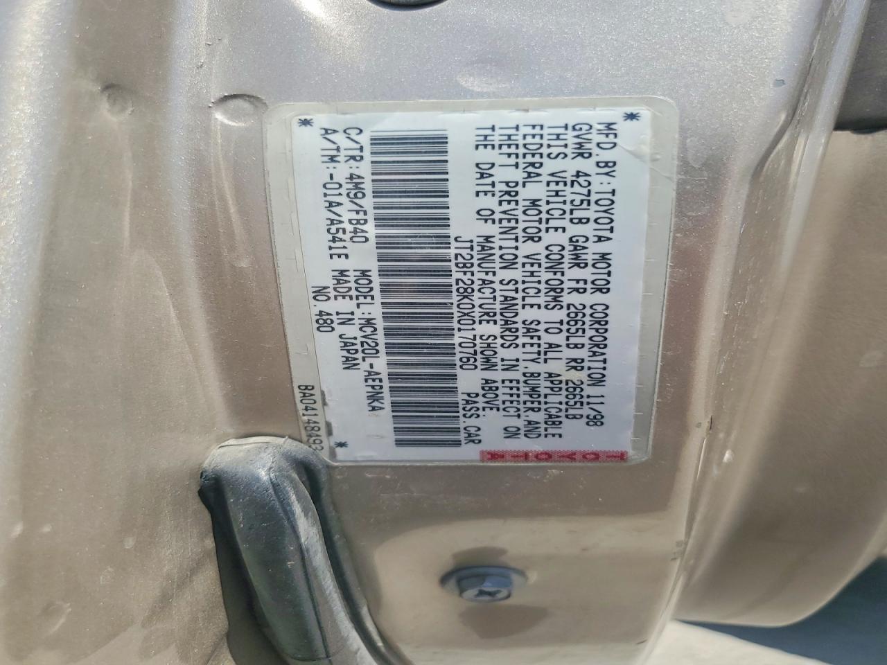 1999 TOYOTA CAMRY LE V6 photo 12