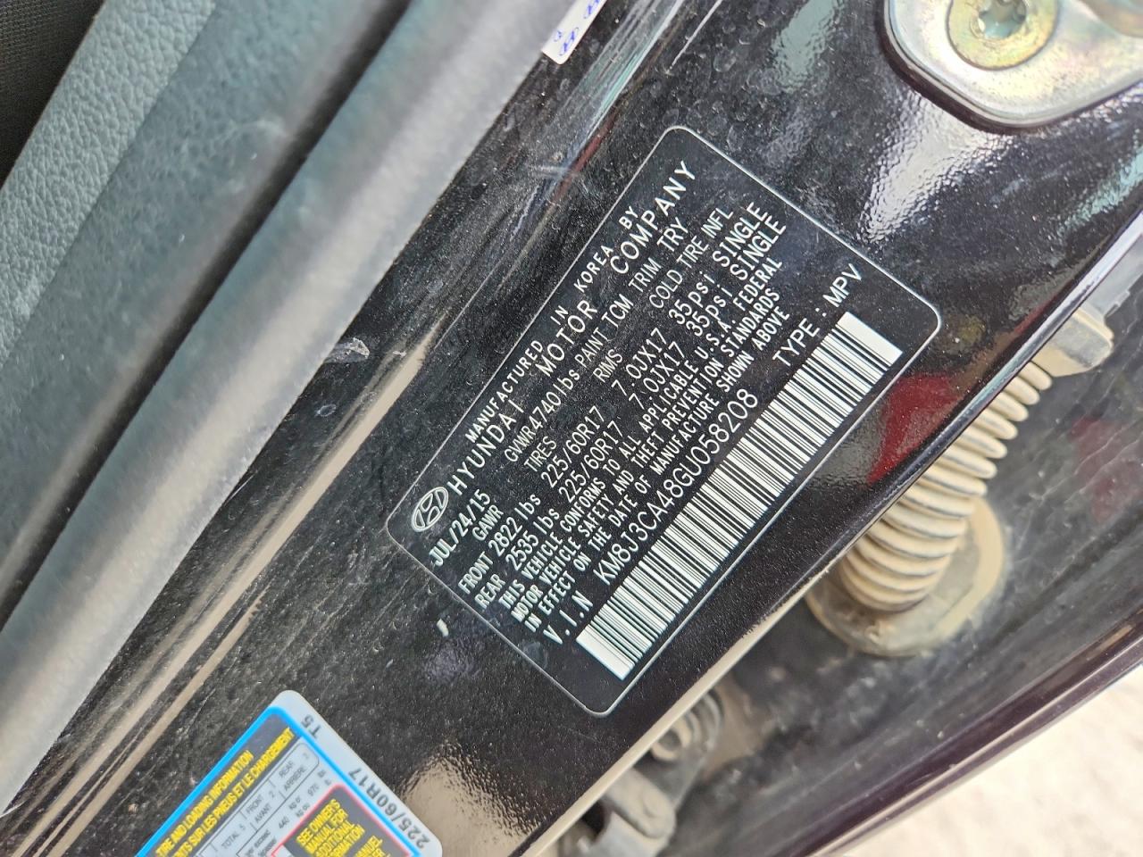 2016 HYUNDAI TUCSON SE photo 13