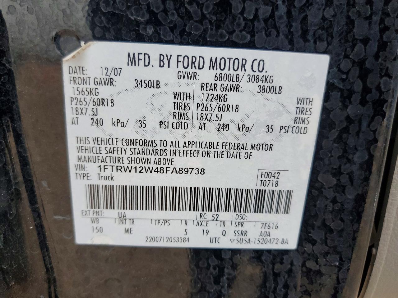 2008 FORD F150 SUPERCREW photo 34