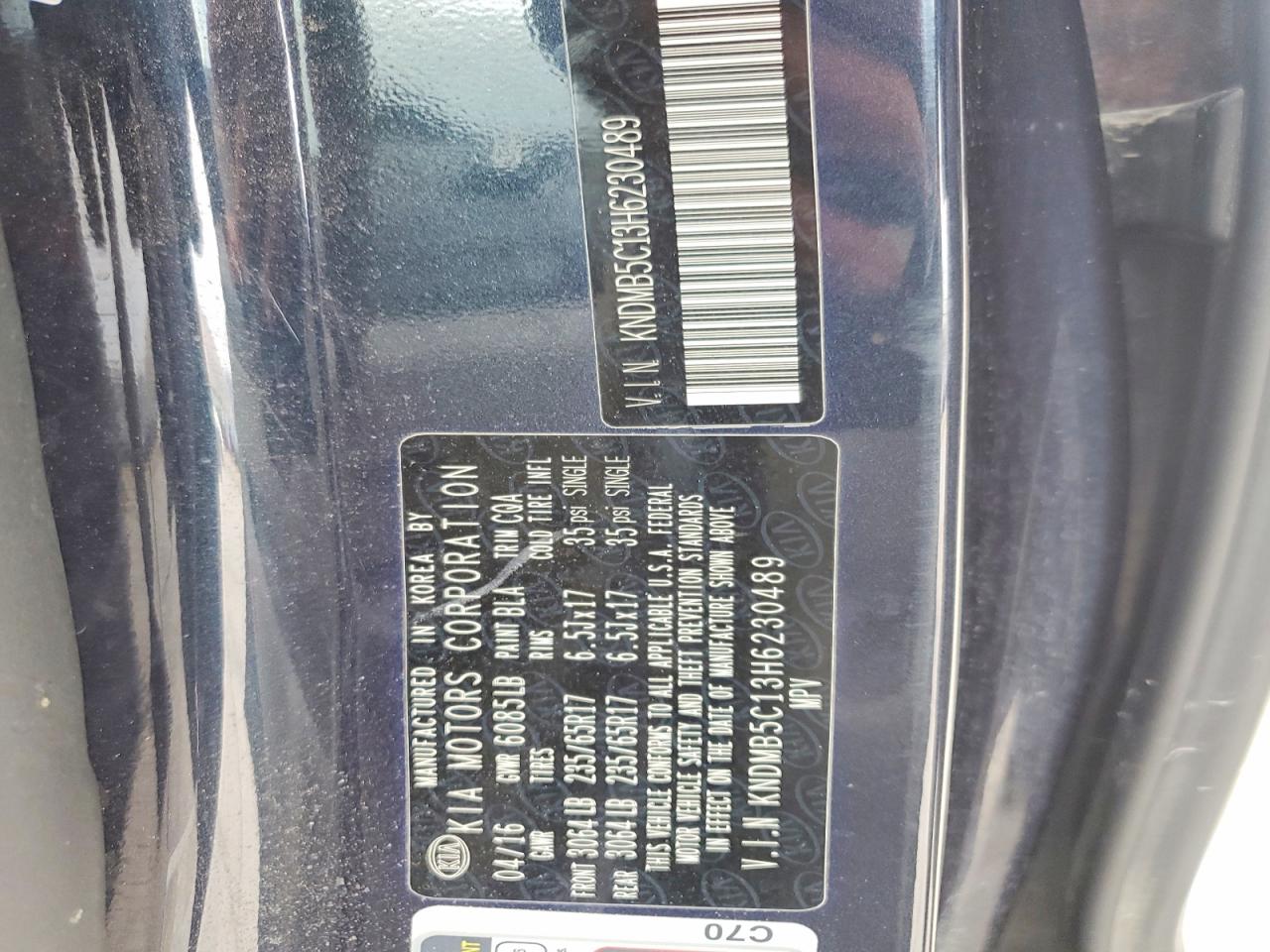 2017 KIA SEDONA LX photo 37