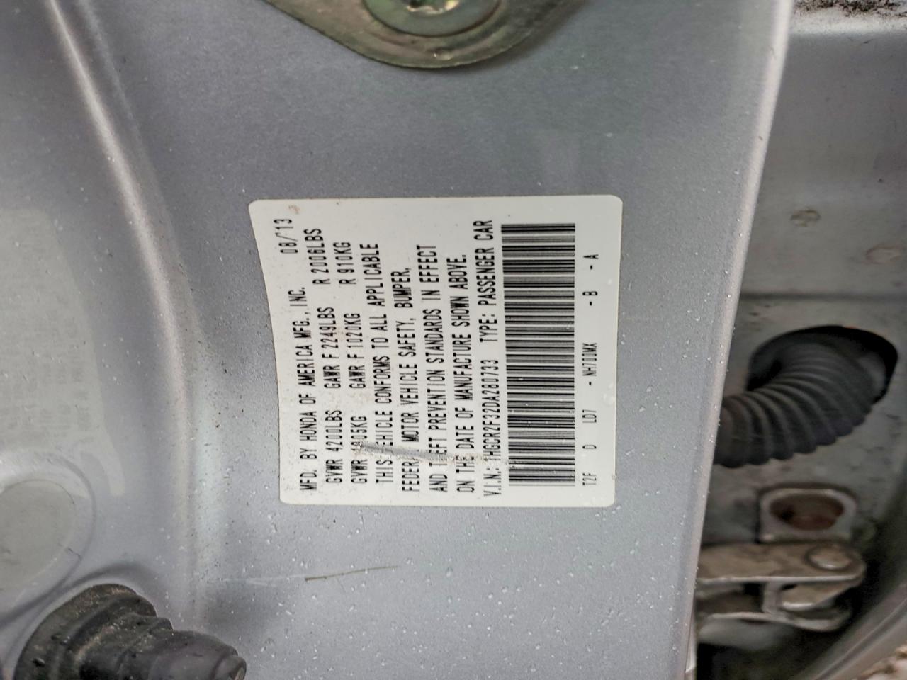 2013 HONDA ACCORD LX photo 34