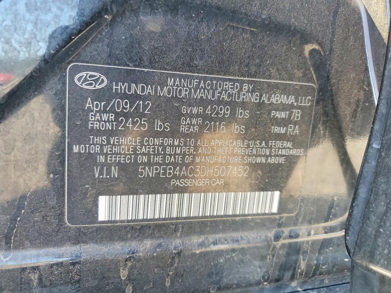 2013 HYUNDAI SONATA GLS photo 12