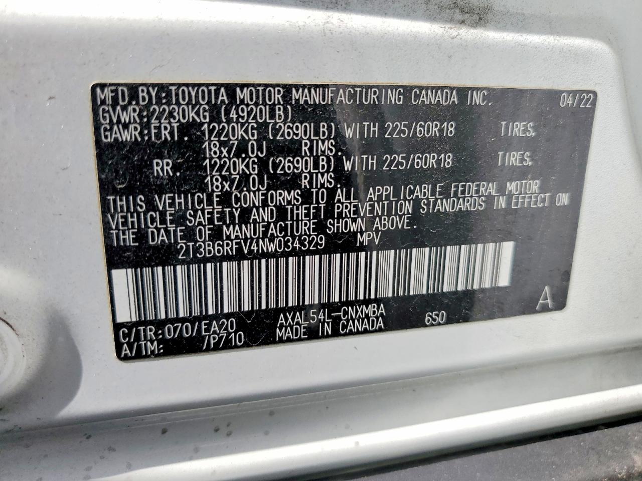 2022 TOYOTA RAV4 XLE PREMIUM photo 36