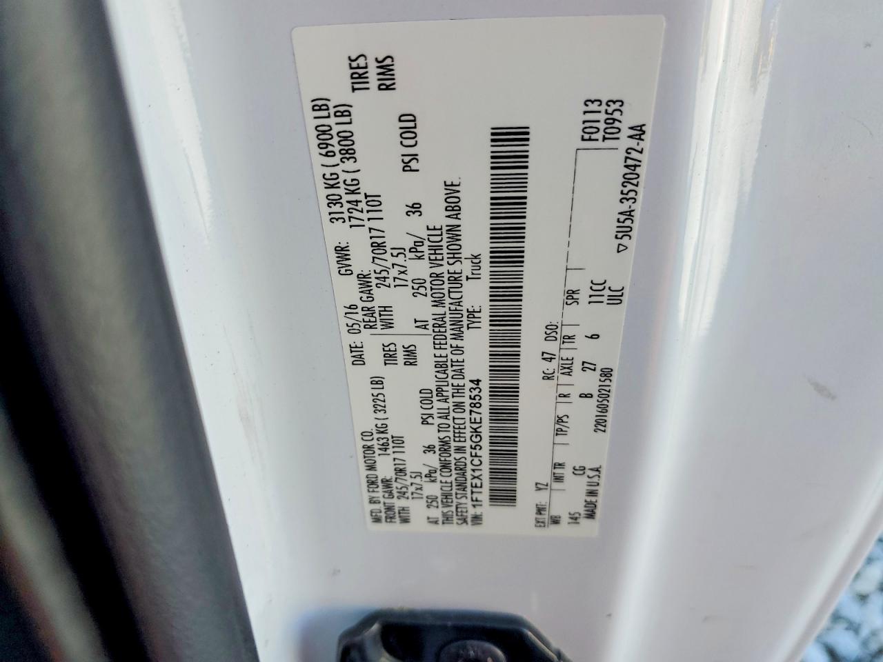 2016 FORD F150 SUPER CAB photo 34
