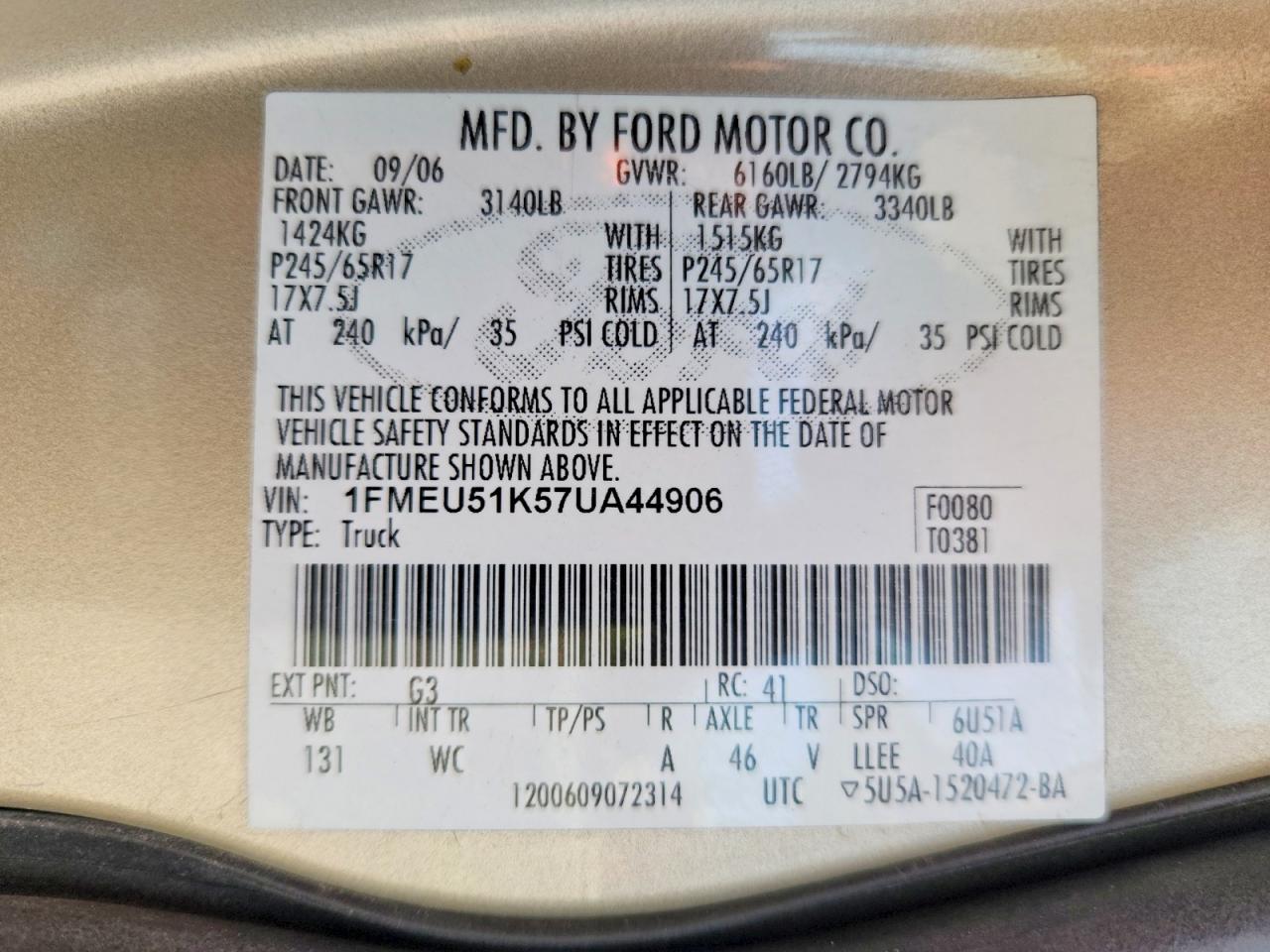 2007 FORD EXPLORER SPORT TRAC XLT photo 23