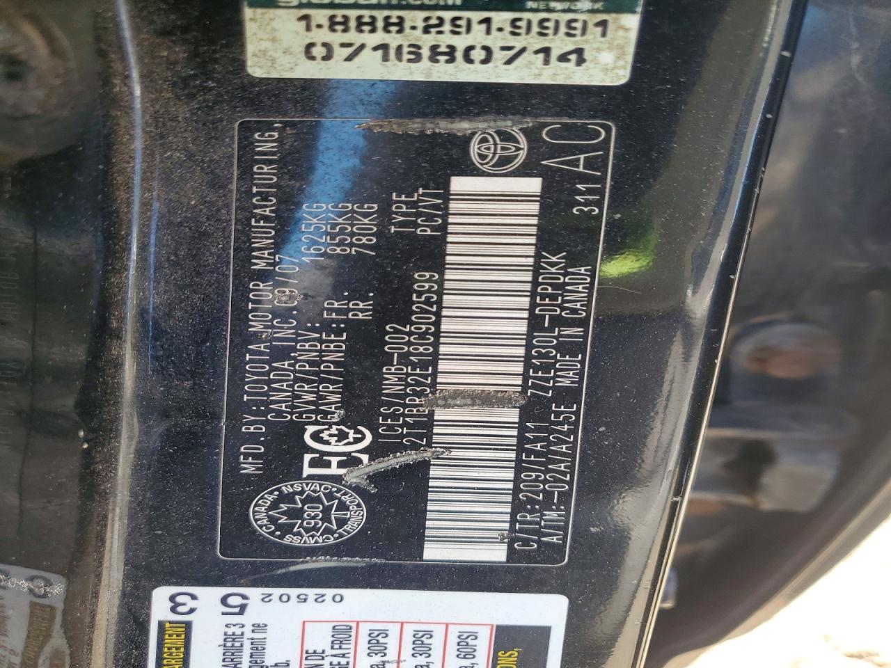 2008 TOYOTA COROLLA CE photo 34