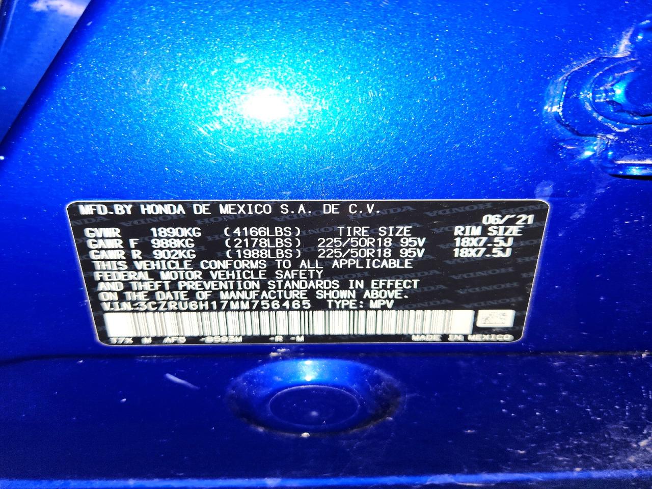 2021 HONDA HR-V SPORT photo 37