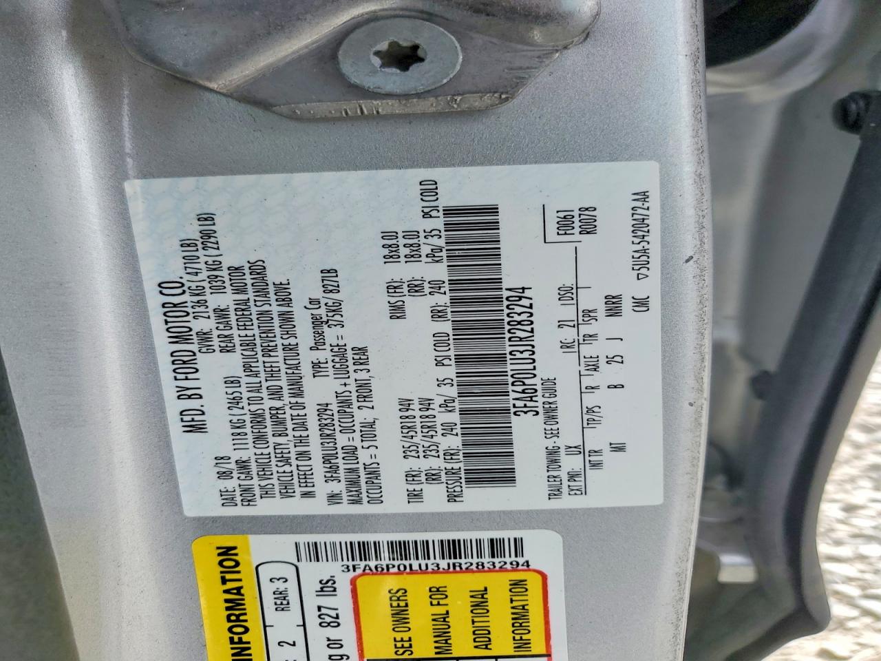 2018 FORD FUSION SE HYBRID photo 23