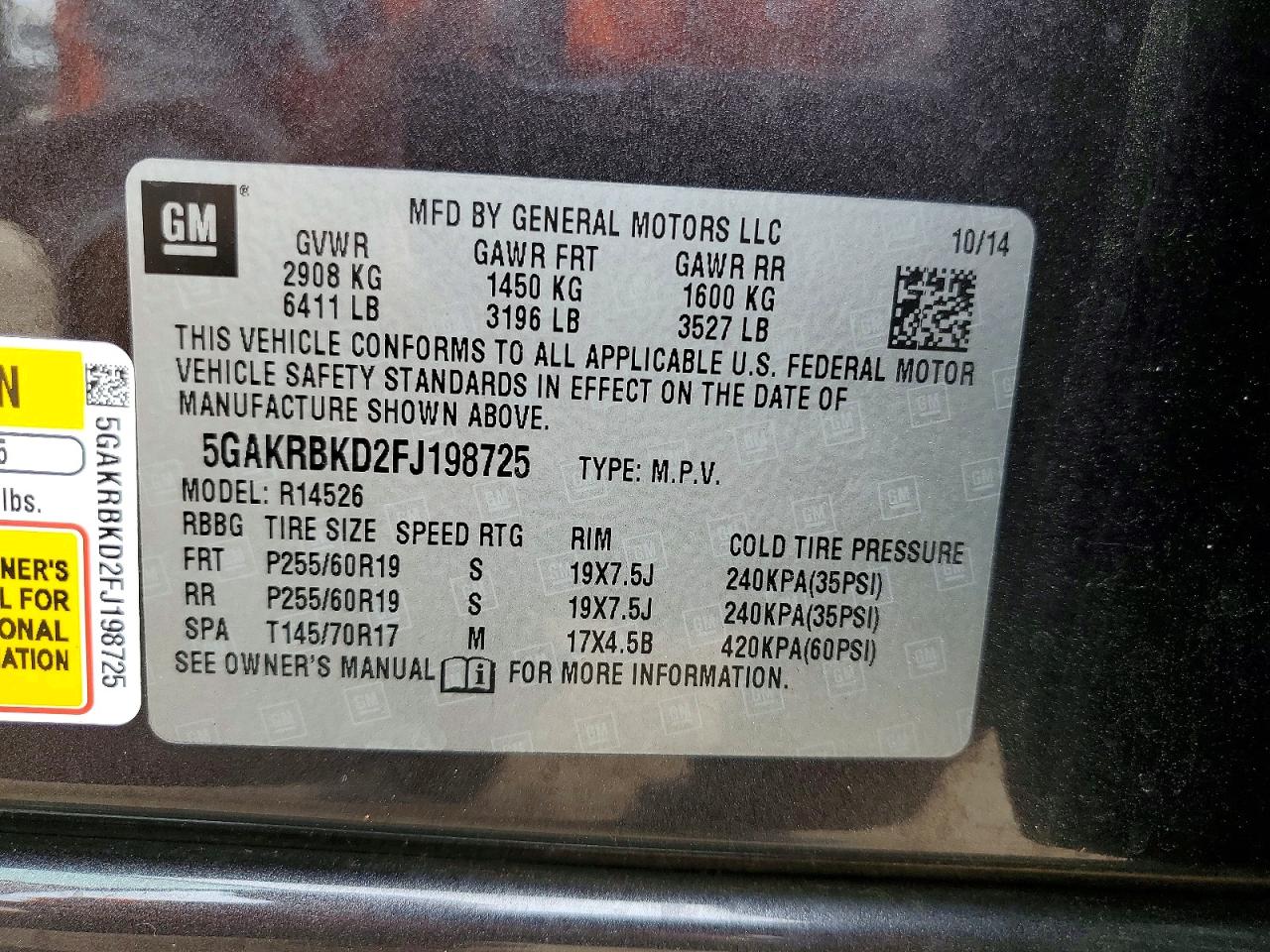 2015 BUICK ENCLAVE photo 23