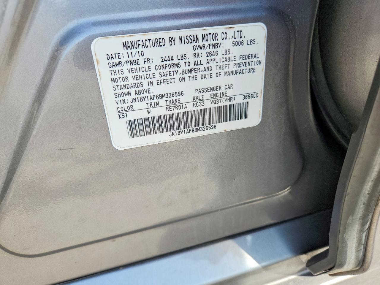 2011 INFINITI M37 BASE photo 23