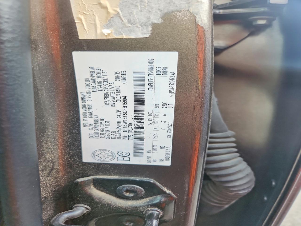 2016 FORD F150 SUPERCREW photo 34