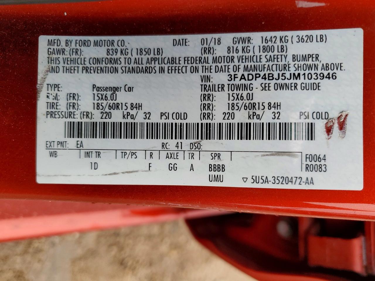 2018 FORD FIESTA SE photo 13
