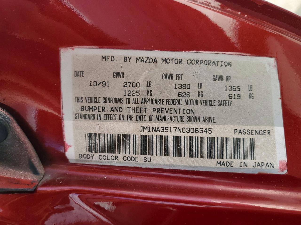 1992 MAZDA MX-5 MIATA photo 12