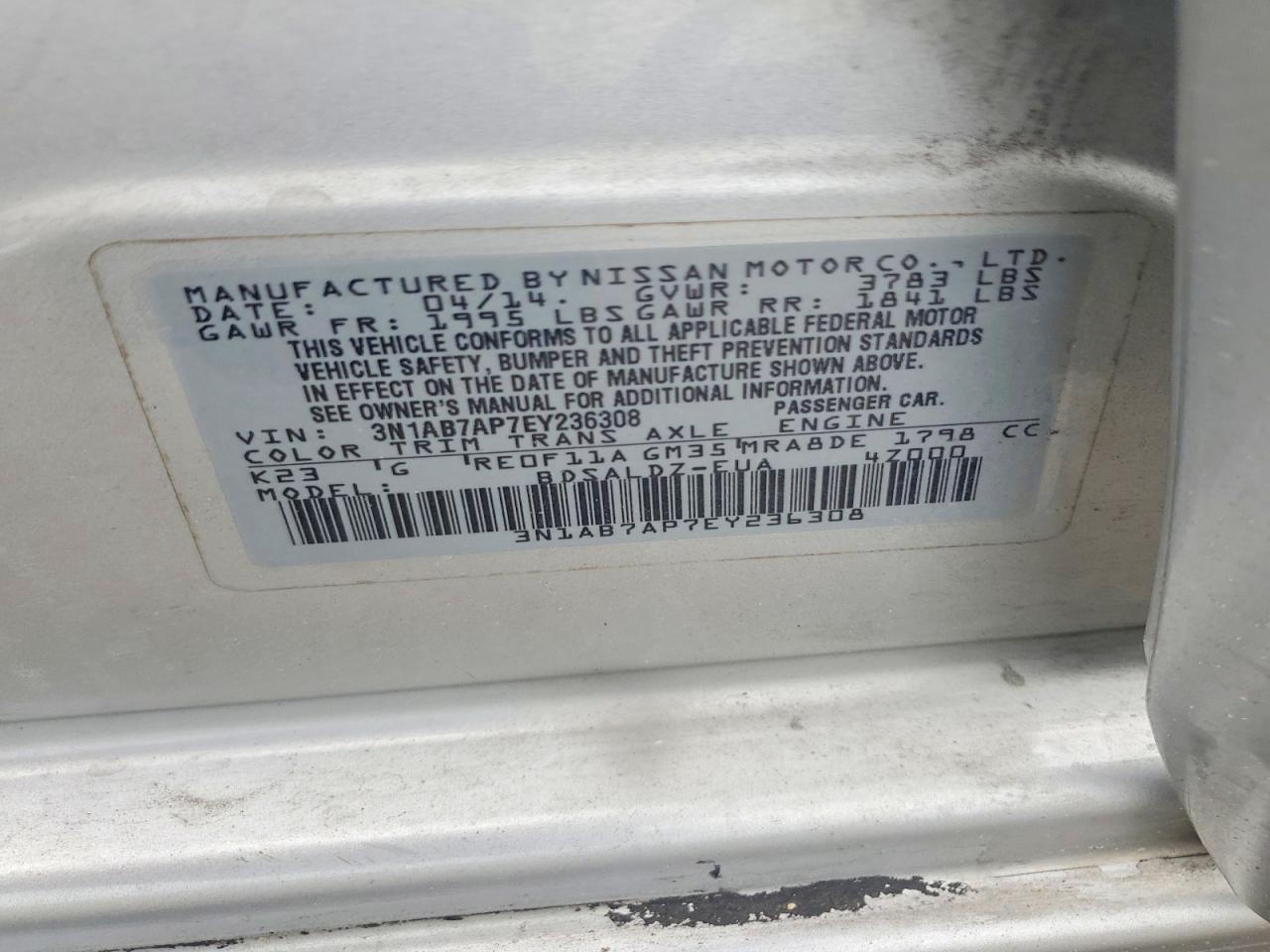2014 NISSAN SENTRA SV photo 23
